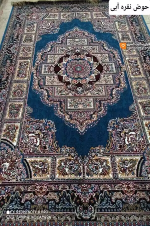 فرش حوض نقره 440 شانه نگین کسری کاشان